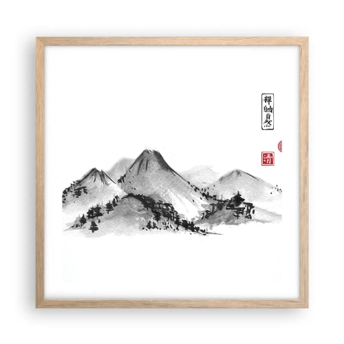 Poster in einem Rahmen aus heller Eiche - Unendliche Fernen - 50x50 cm