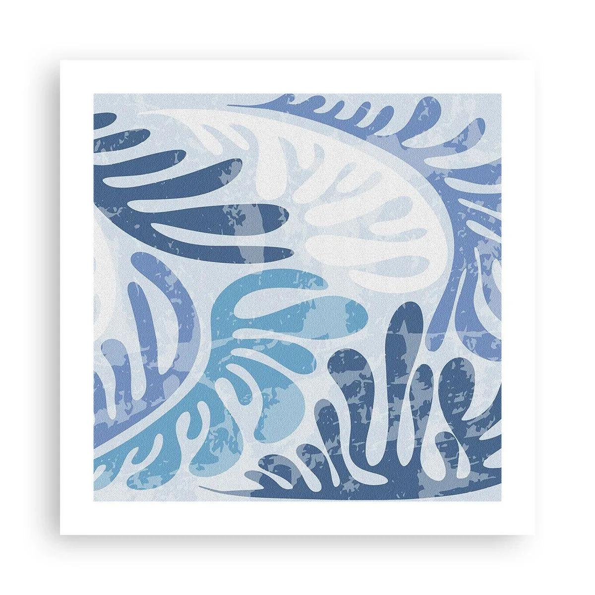 Poster - Blaue Farne - 50x50 cm