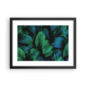 Poster in einem schwarzem Rahmen - In der grünen Menge - 40x30 cm