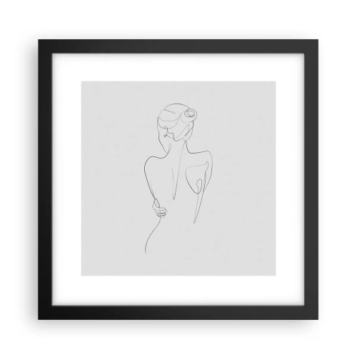 Poster in einem schwarzem Rahmen - Körpermusik - 30x30 cm
