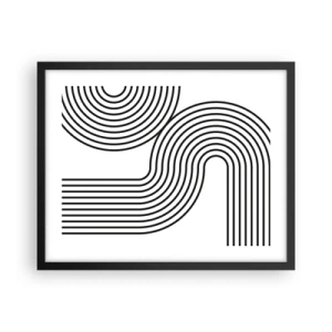 Poster in einem schwarzem Rahmen - An der Kurve - 50x40 cm