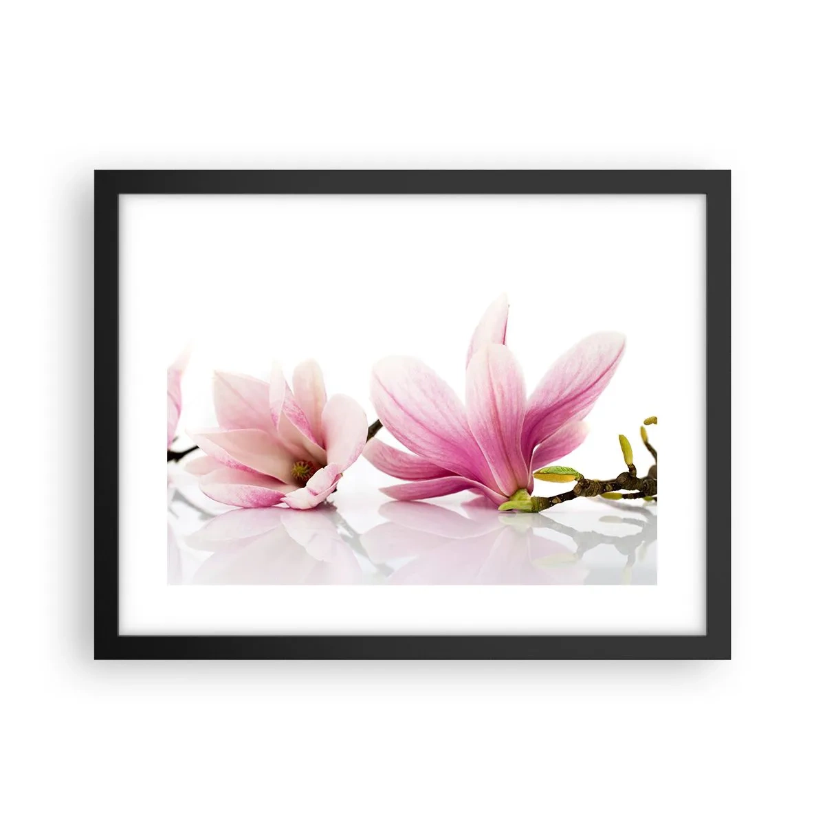 Poster in einem schwarzem Rahmen - Zart wie ein Frühlingswind - 40x30 cm