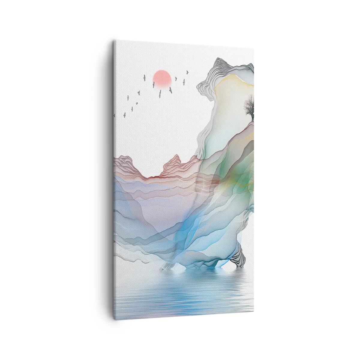 Bild auf Leinwand - Leinwandbild - Zu den Kristallbergen - 45x80 cm