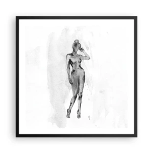 Poster in einem schwarzem Rahmen - Eine Studie über das Ideal der Weiblichkeit - 60x60 cm