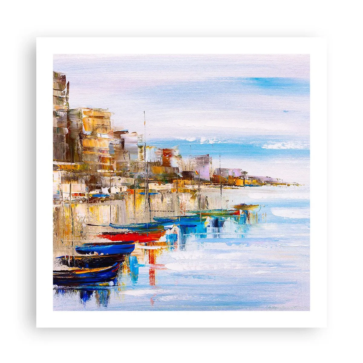 Poster - Bunte urbane Oase - 60x60 cm