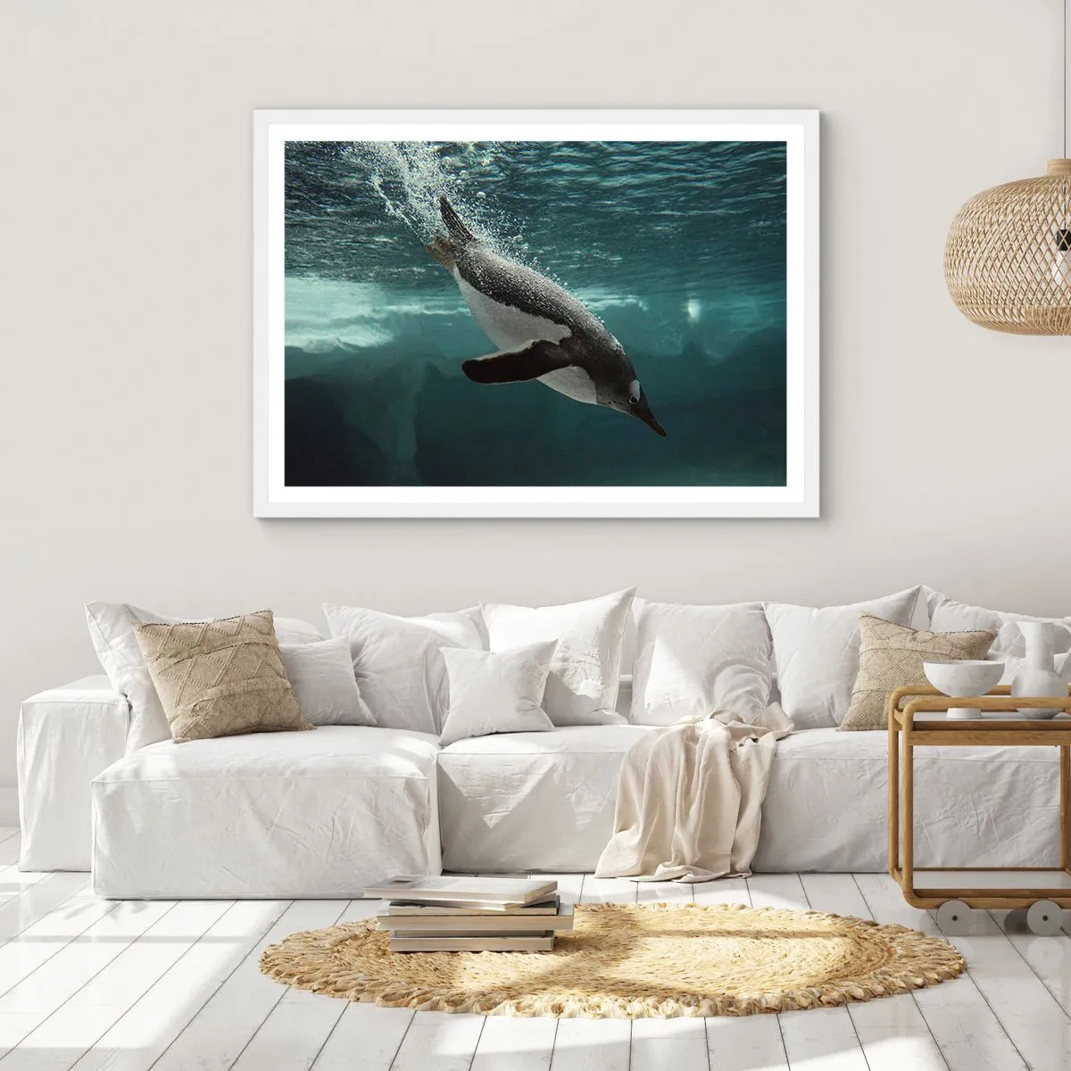 Poster in einem weißen Rahmen - Willkommen in meiner Welt - 100x70 cm