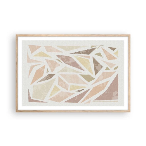 Poster in einem Rahmen aus heller Eiche - Buntglas-Komposition - 91x61 cm