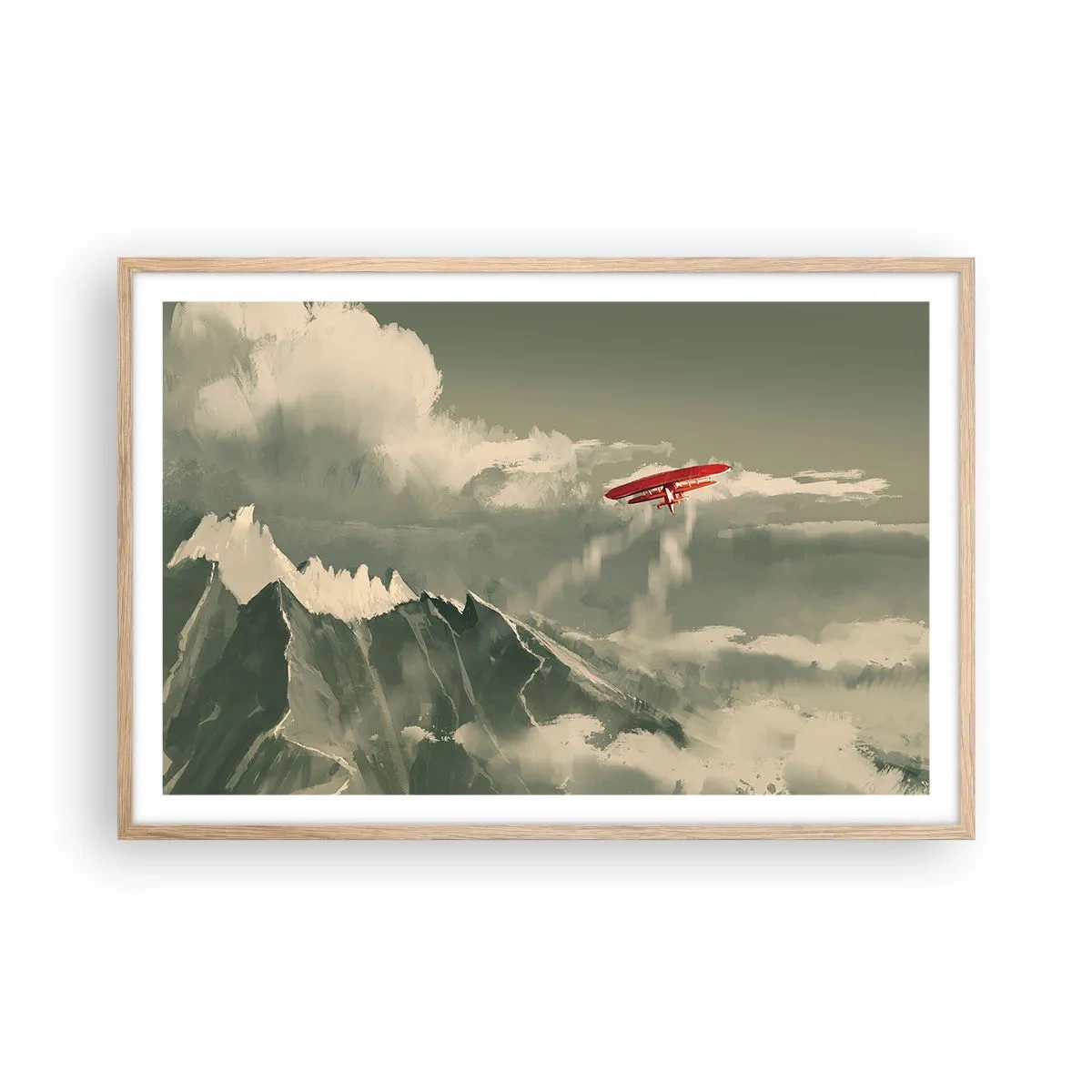 Poster in einem Rahmen aus heller Eiche - Furchtloser Pionier - 91x61 cm