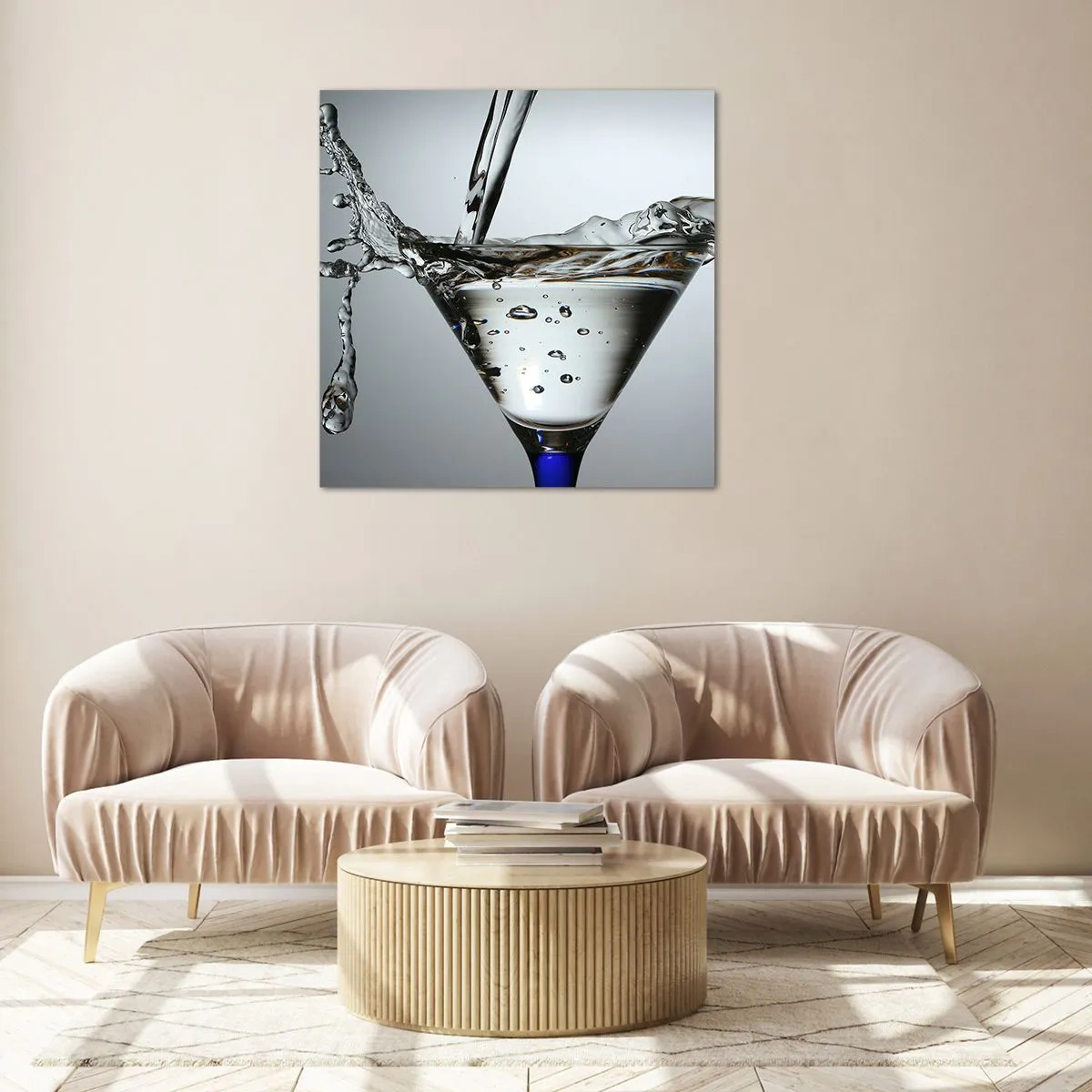 Glasbild - Bild auf glas - Am Rand der Tasse - 40x40 cm