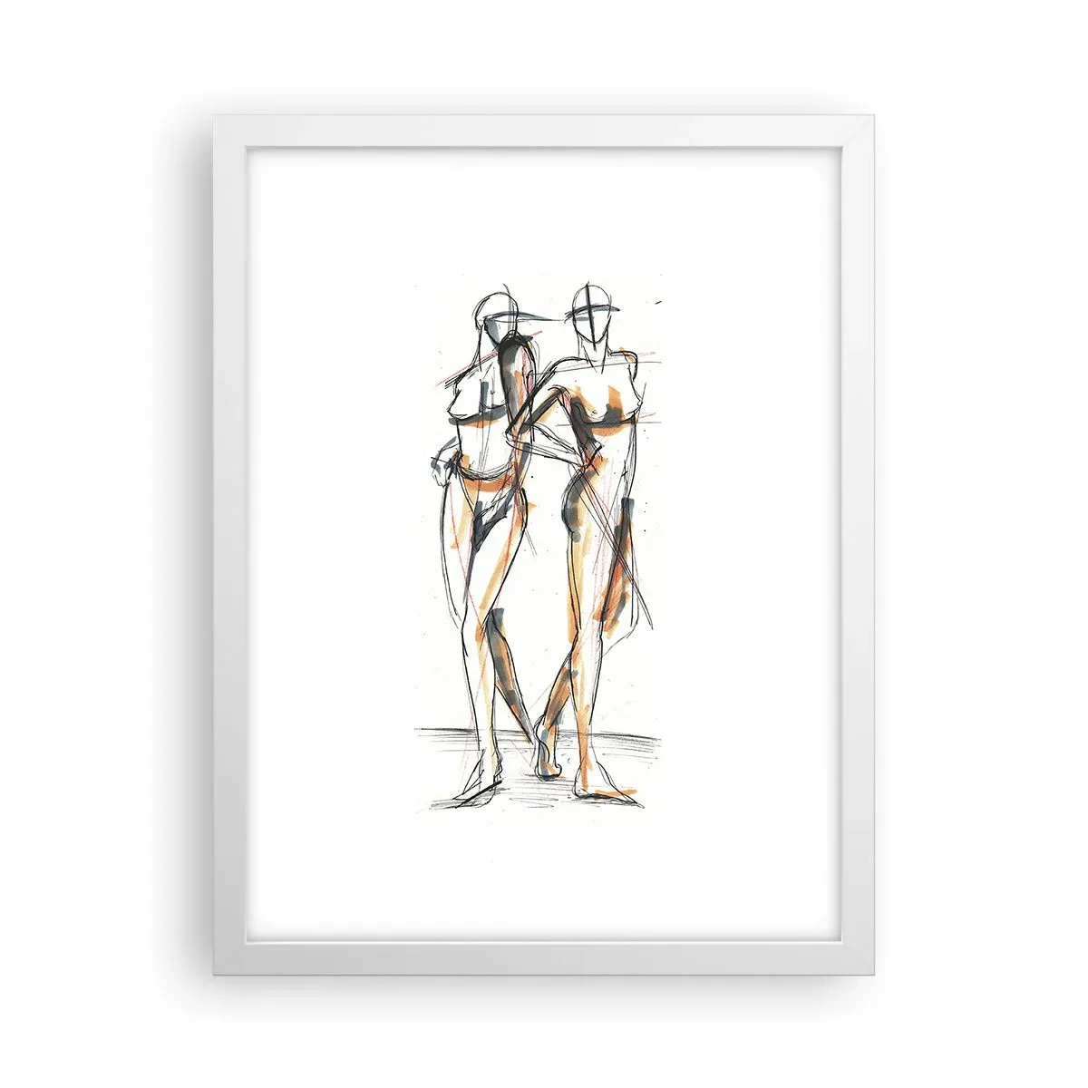 Poster in einem weißen Rahmen - Studie der Gnade - 30x40 cm