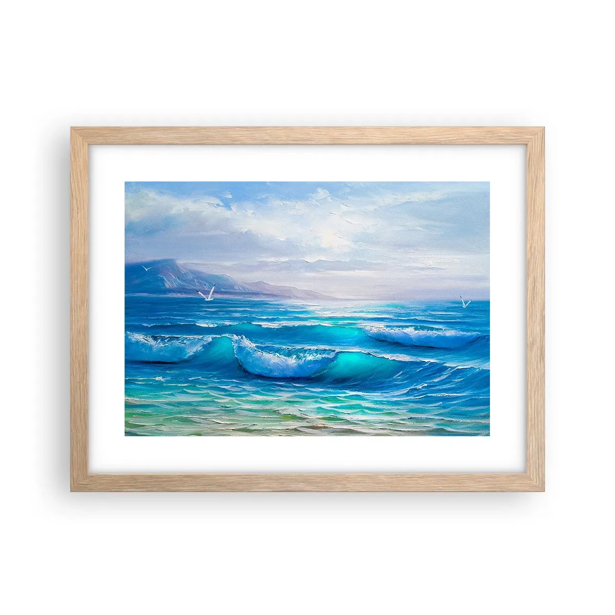 Poster in einem Rahmen aus heller Eiche - Es bringt Erleichterung - 40x30 cm