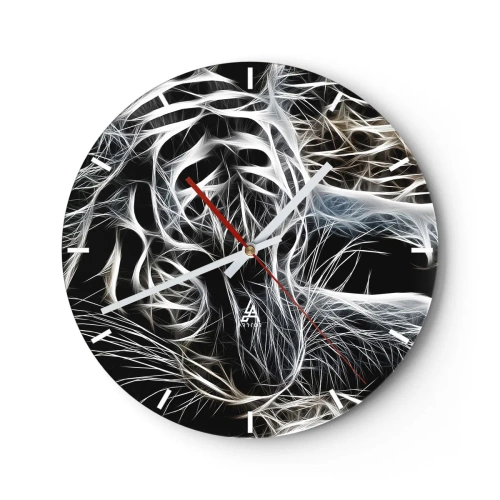 Wanduhr - Glasuhr - Eine Studie über die Leichtigkeit der Katze - 40x40 cm