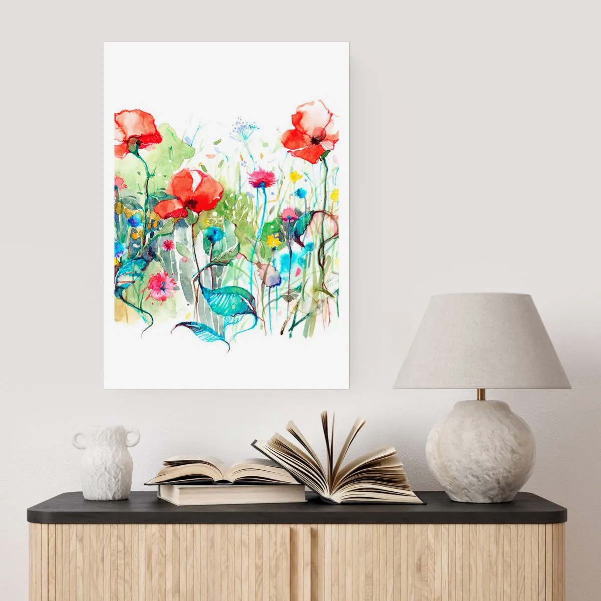 Poster - Blühende Maiwiese - 70x100 cm