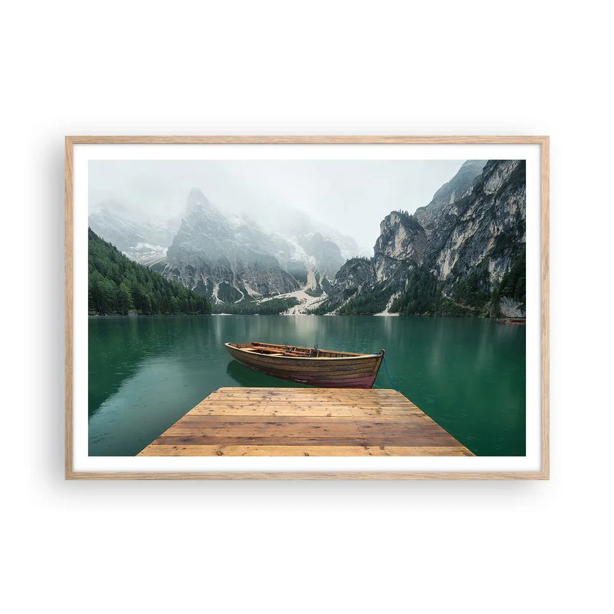 Poster in einem Rahmen aus heller Eiche - Und die stolzen Felsen der Stirn - 100x70 cm