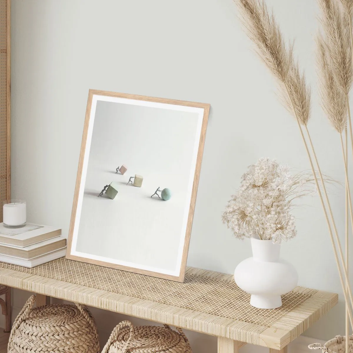 Poster in einem Rahmen aus heller Eiche - Pures Leben - 61x91 cm