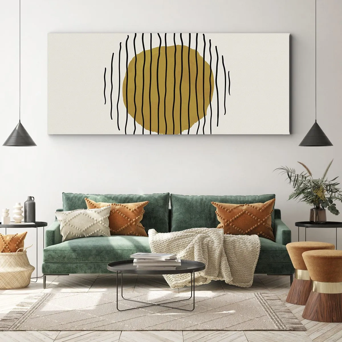 Bild auf Leinwand - Leinwandbild - Abstraktion, die vor Hitze zittert - 100x40 cm