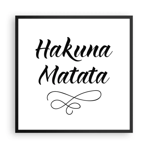 Poster in einem schwarzem Rahmen - Bester Ratschlag - 60x60 cm