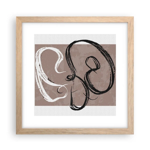 Poster in einem Rahmen aus heller Eiche - Komposition – die Suche nach Fülle - 30x30 cm