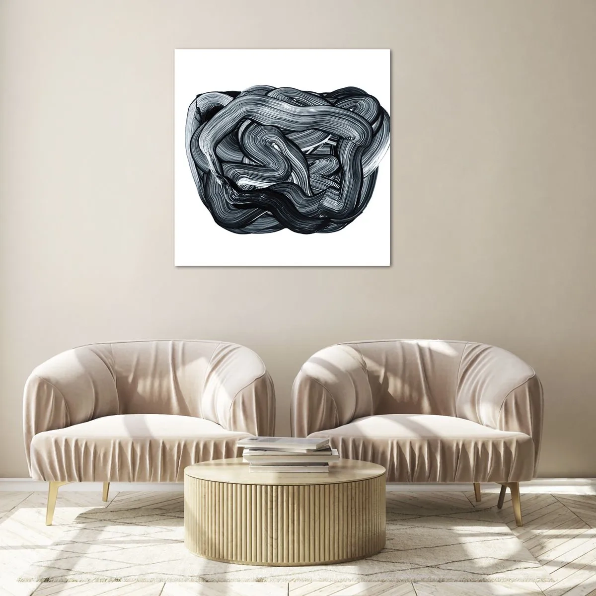 Glasbild - Bild auf glas - Es ist nicht so einfach - 30x30 cm