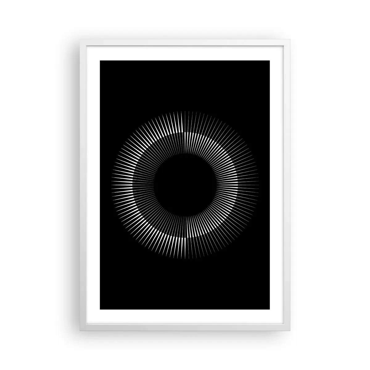 Poster in einem weißen Rahmen - Schwarze Sonne - 50x70 cm