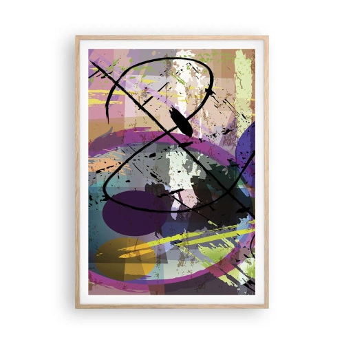 Poster in einem Rahmen aus heller Eiche - Du kannst geradeaus oder umhergehen - 70x100 cm