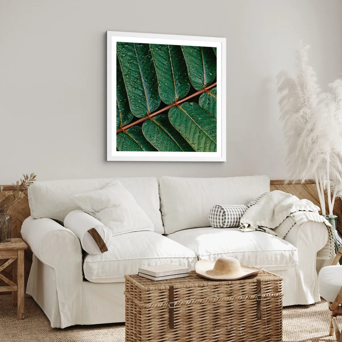 Poster in einem weißen Rahmen - Im grünen Rhythmus - 30x30 cm