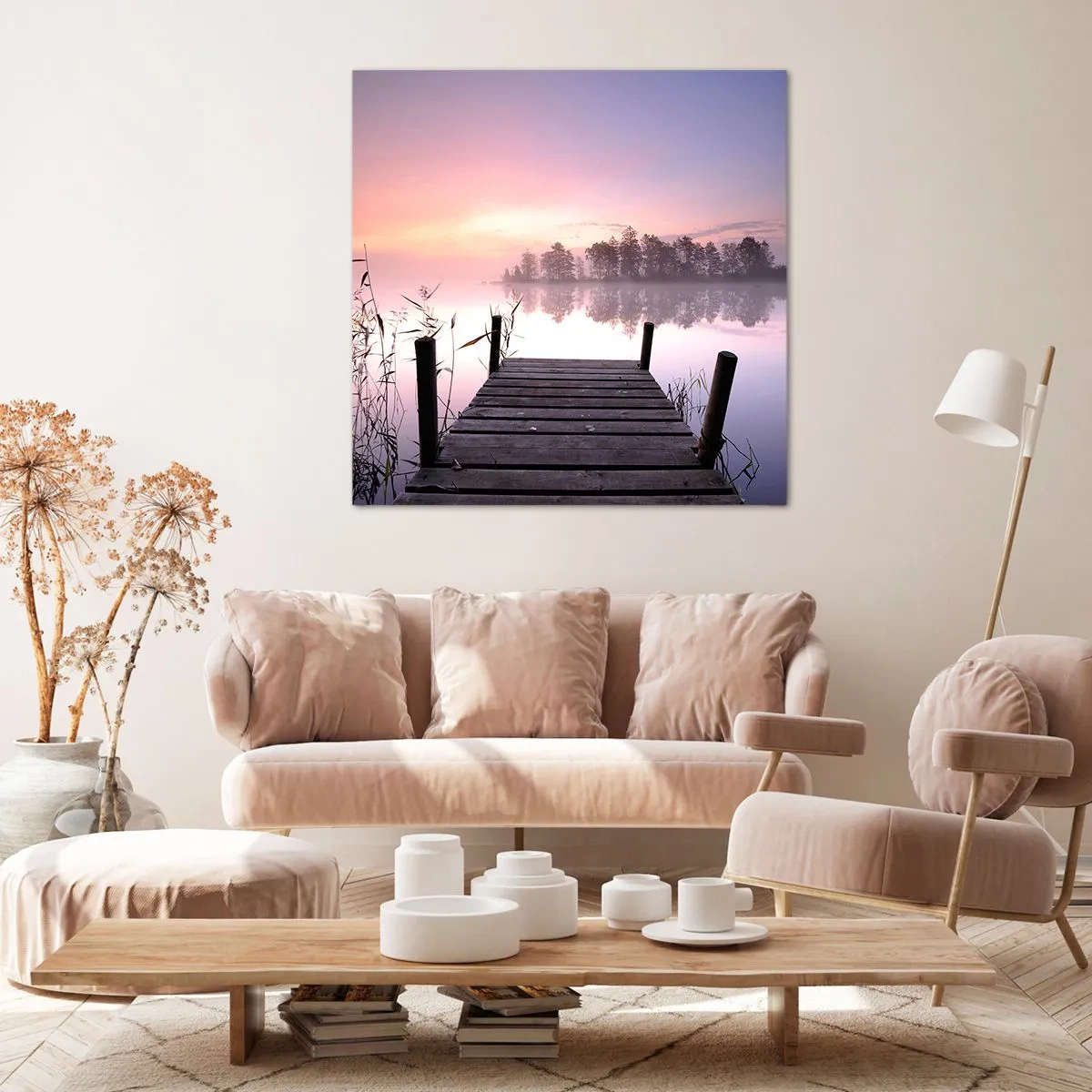 Bild auf Leinwand - Leinwandbild - Aus dem lila Nebel ... - 30x30 cm