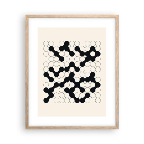Poster in einem Rahmen aus heller Eiche - Chinesisches Spiel – Variation - 40x50 cm