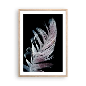 Poster in einem Rahmen aus heller Eiche - Denke an Berührung - 50x70 cm