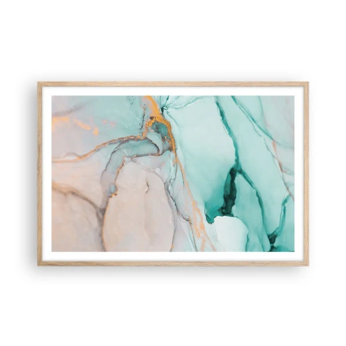 Poster in einem Rahmen aus heller Eiche - Ein Tanz der Formen und Farben - 91x61 cm