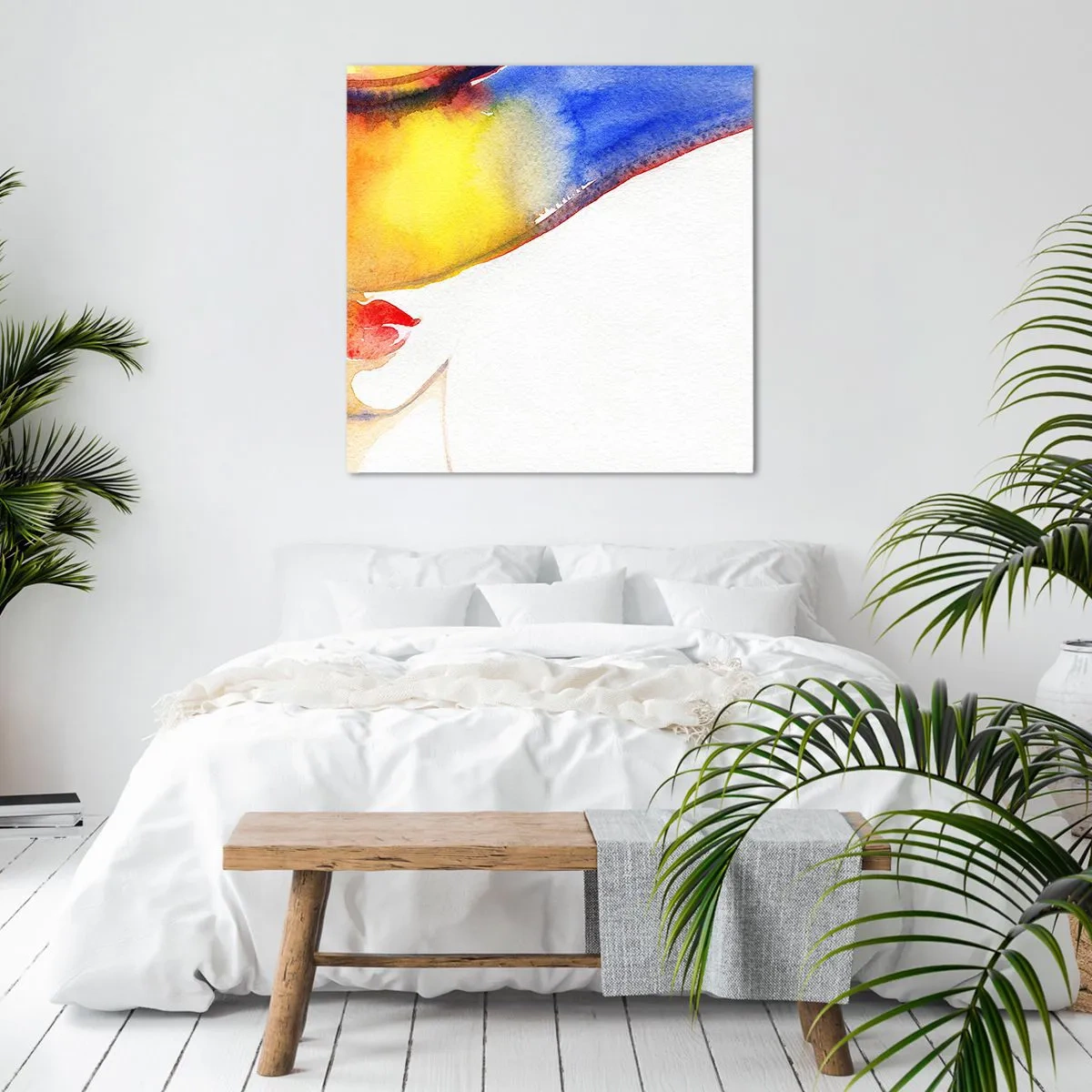 Bild auf Leinwand - Leinwandbild - Bildnis einer Dame - 30x30 cm