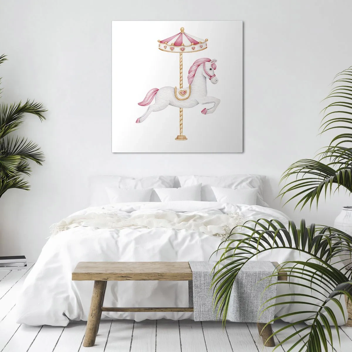 Bild auf Leinwand - Leinwandbild - Er legte los - 50x50 cm