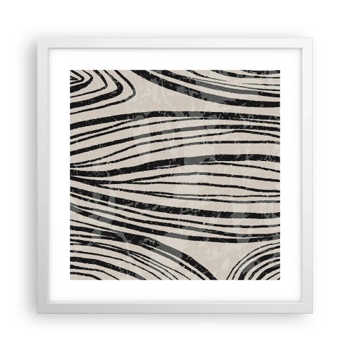 Poster in einem weißen Rahmen - Linienpool - 40x40 cm