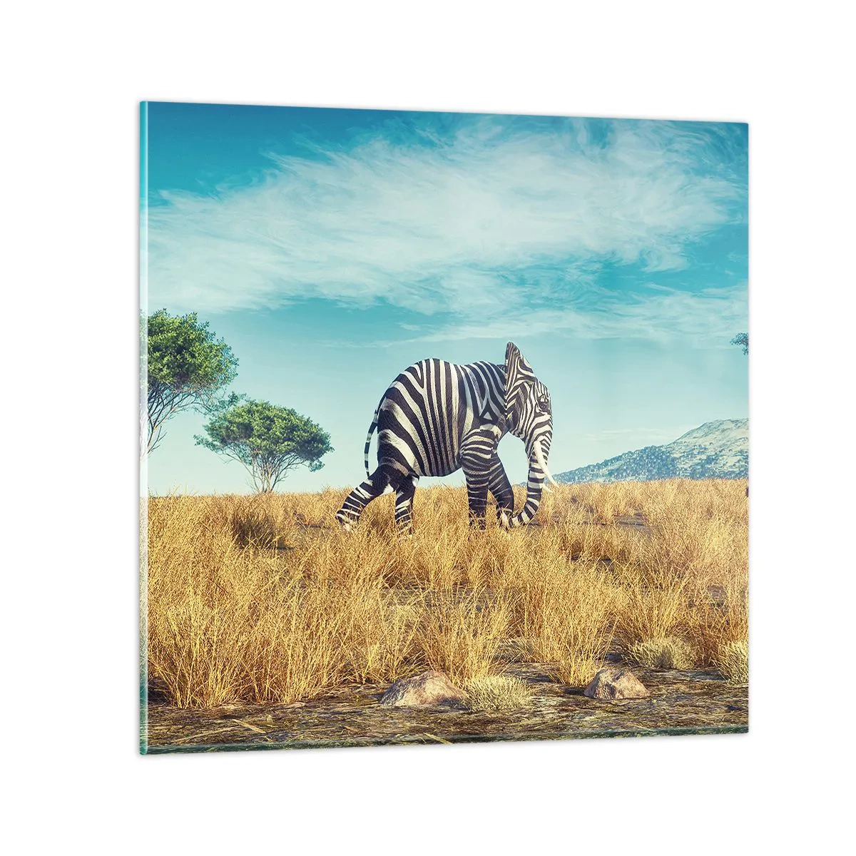 Glasbild - Bild auf glas - Grau ist nicht mehr in Mode - 70x70 cm