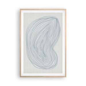 Poster in einem Rahmen aus heller Eiche - Das Lächeln der Wassertropfen - 61x91 cm