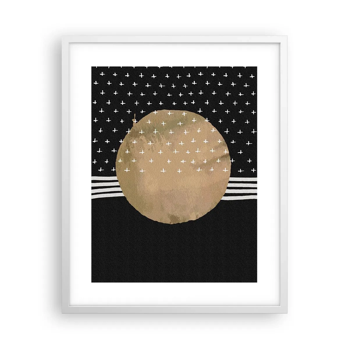 Poster in einem weißen Rahmen - Komposition: Galaxienflagge - 40x50 cm