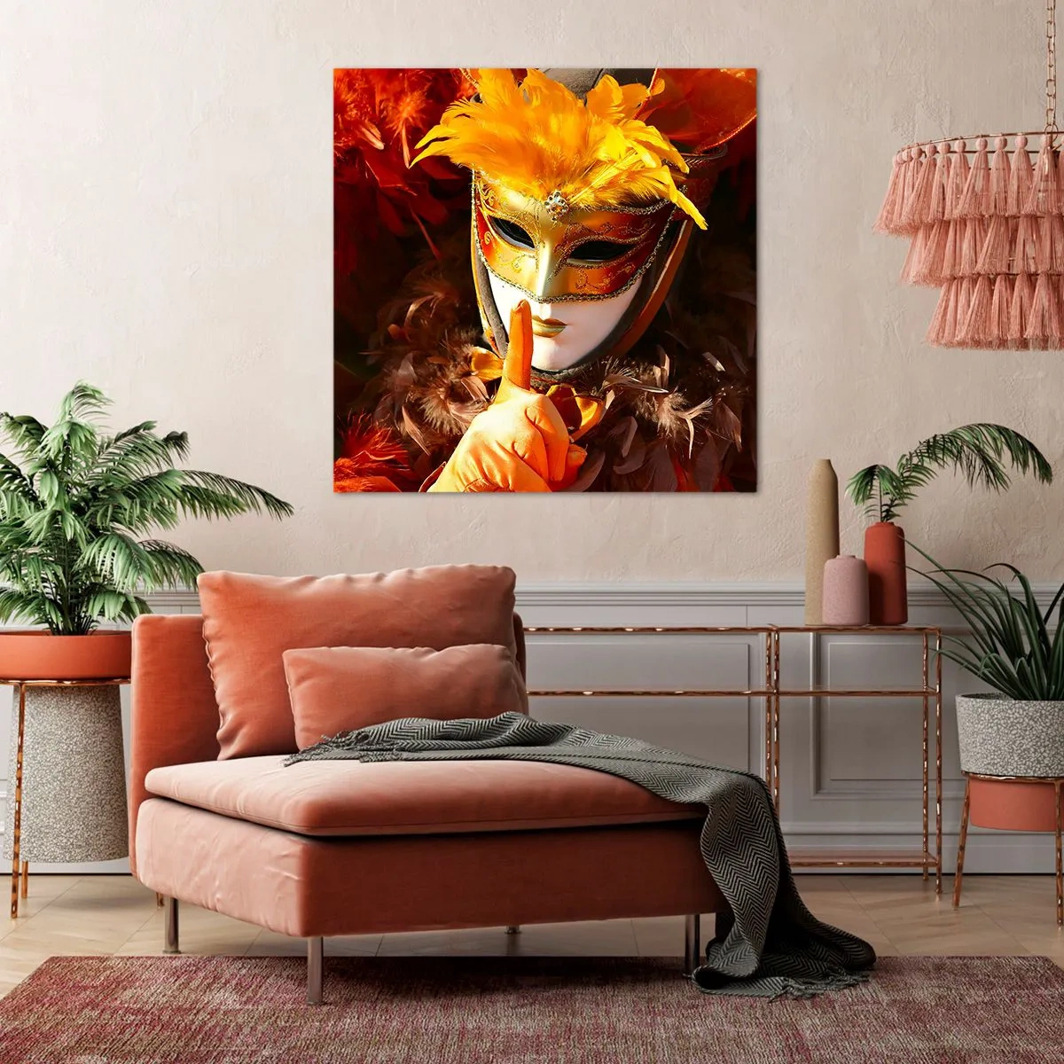 Bild auf Leinwand - Leinwandbild - Geheimnis ist Teil des Spiels - 70x70 cm