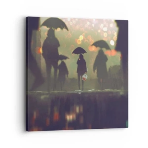 Bild auf Leinwand - Leinwandbild - Aus der Perspektive eines Regentropfens - 30x30 cm