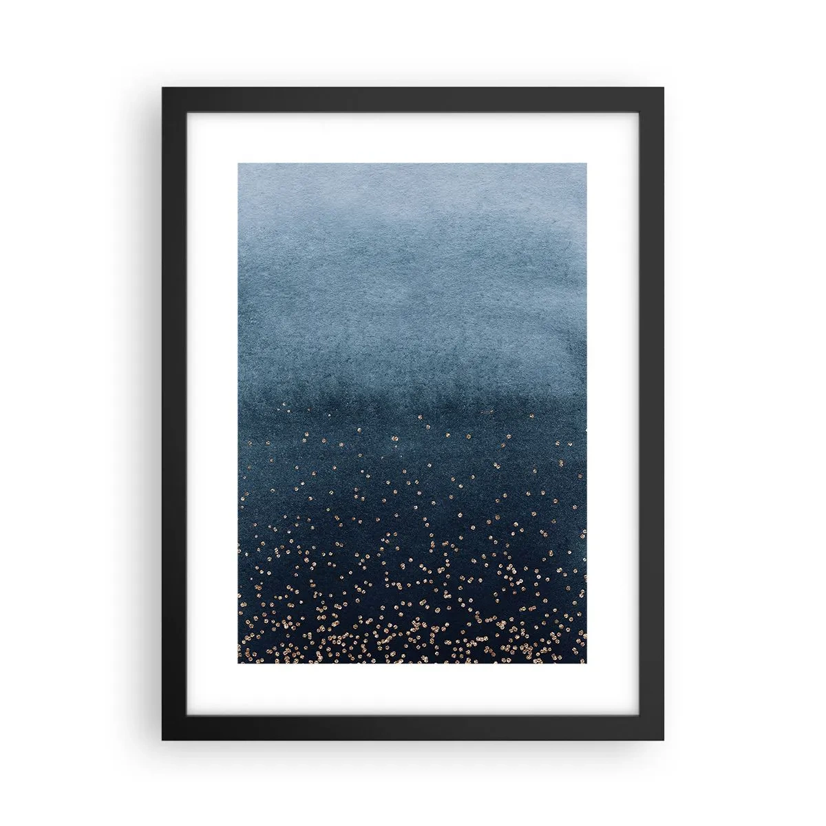 Poster in einem schwarzem Rahmen - Komposition - blaue Phasen - 30x40 cm