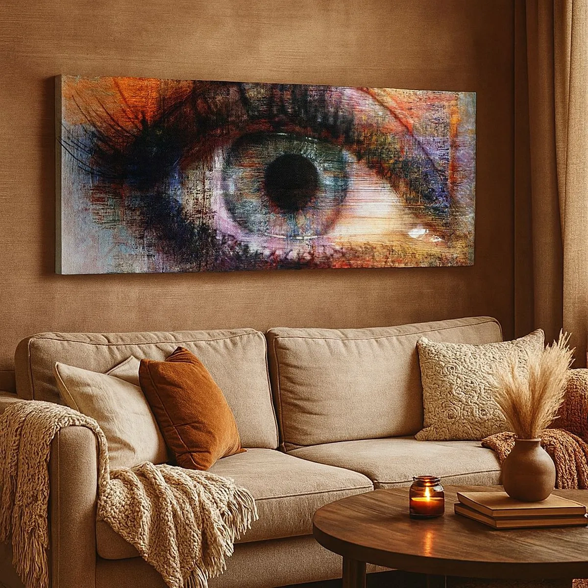 Bild auf Leinwand - Leinwandbild - Du kannst in die Seele sehen - 100x40 cm