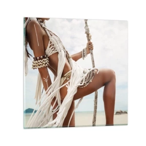 Glasbild - Bild auf glas - Eine Priesterin der Sonne - 30x30 cm