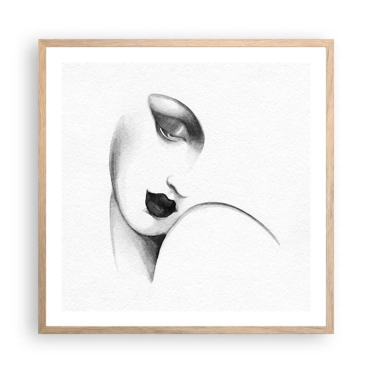 Poster in einem Rahmen aus heller Eiche - Im Stil von Łempicka - 60x60 cm