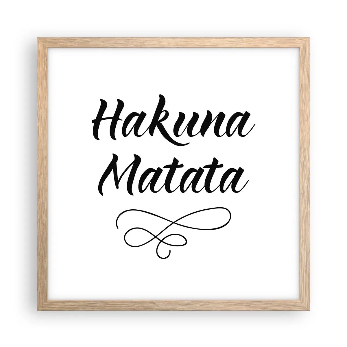 Poster in einem Rahmen aus heller Eiche - Bester Ratschlag - 40x40 cm