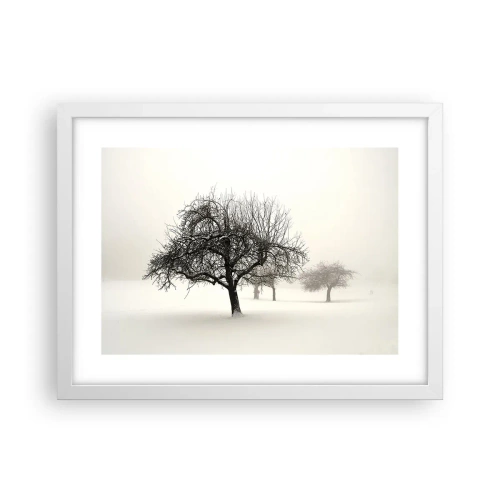 Poster in einem weißen Rahmen - Winterschlaf - 40x30 cm
