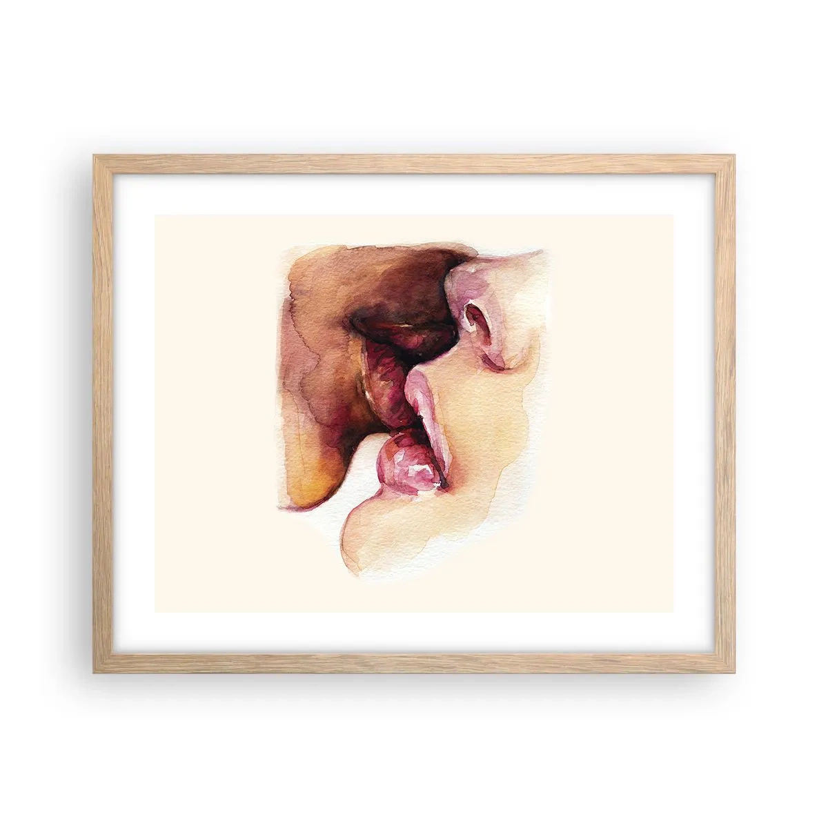 Poster in einem Rahmen aus heller Eiche - Wie Tag und Nacht, Erde und Himmel - 50x40 cm