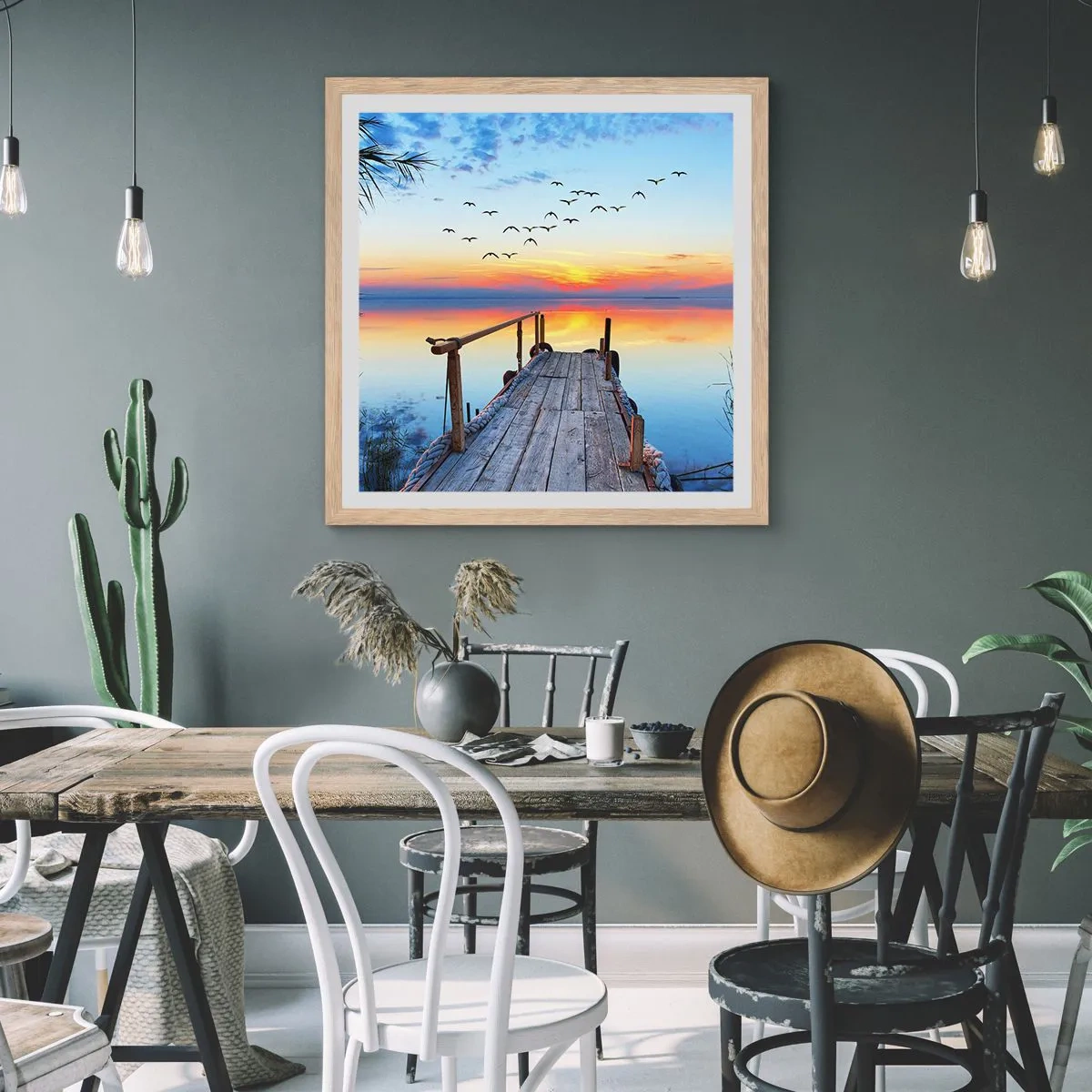 Poster in einem Rahmen aus heller Eiche - Es ist Zeit, zurückzukehren ... - 40x40 cm