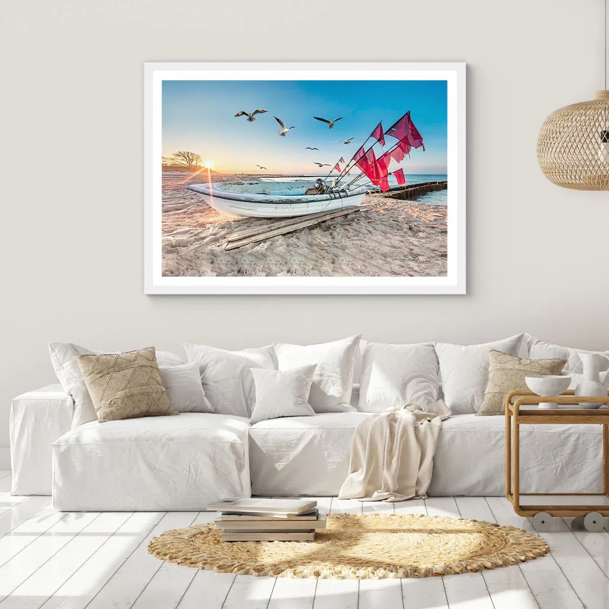 Poster in einem weißen Rahmen - Wohlverdiente Ruhe - 50x40 cm