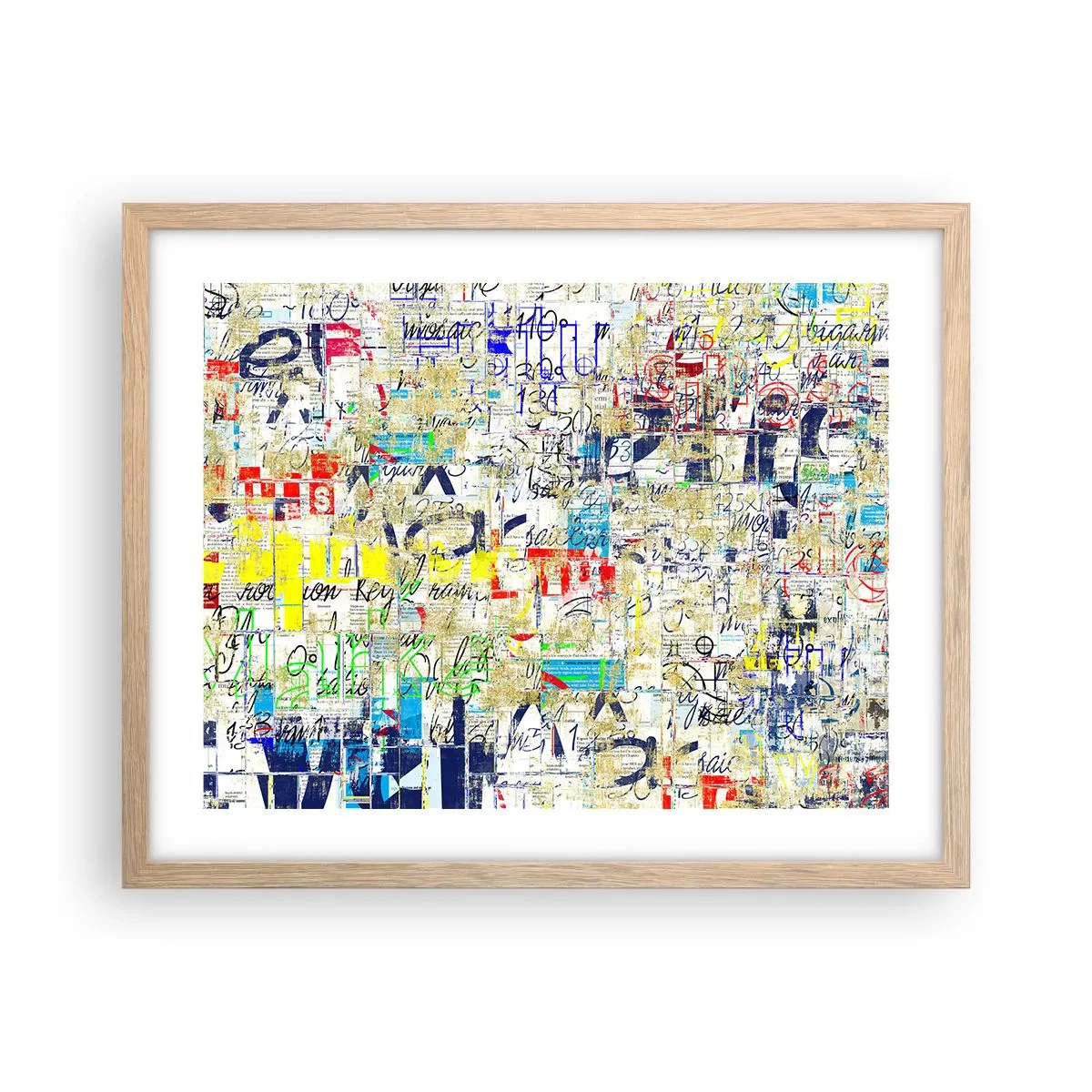 Poster in einem Rahmen aus heller Eiche - Es freut einfach die Augen - 50x40 cm