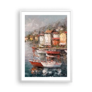 Poster in einem weißen Rahmen - Romantische Oase - 50x70 cm