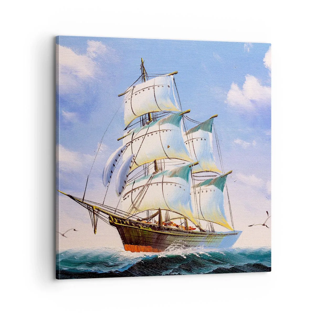 Bild auf Leinwand - Leinwandbild - Mit Stolz mit dem Wind - 60x60 cm